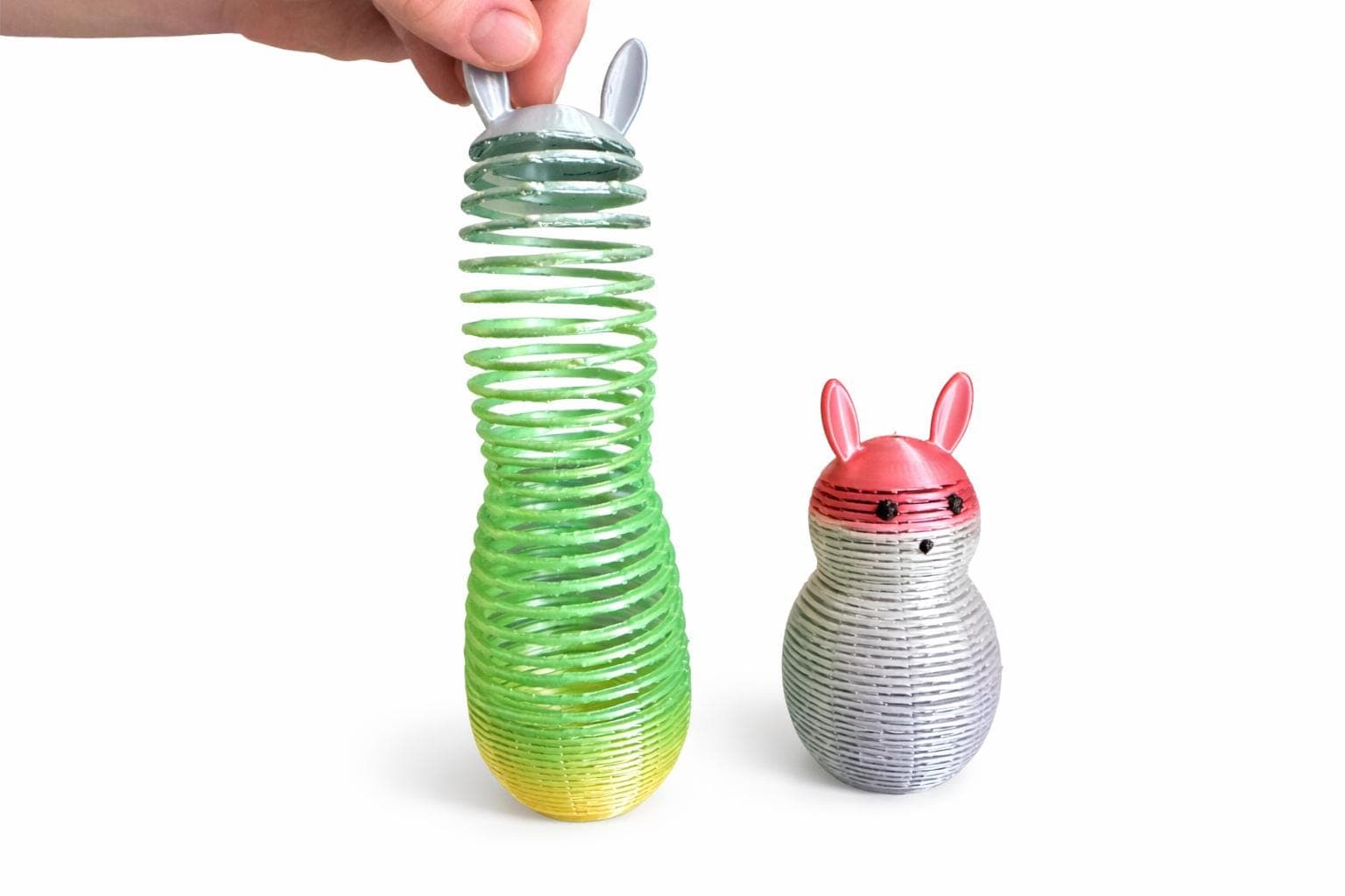 3D Printed Slinky Easter Egg Fidget Toy – Collapsible Spring Sensory Toy