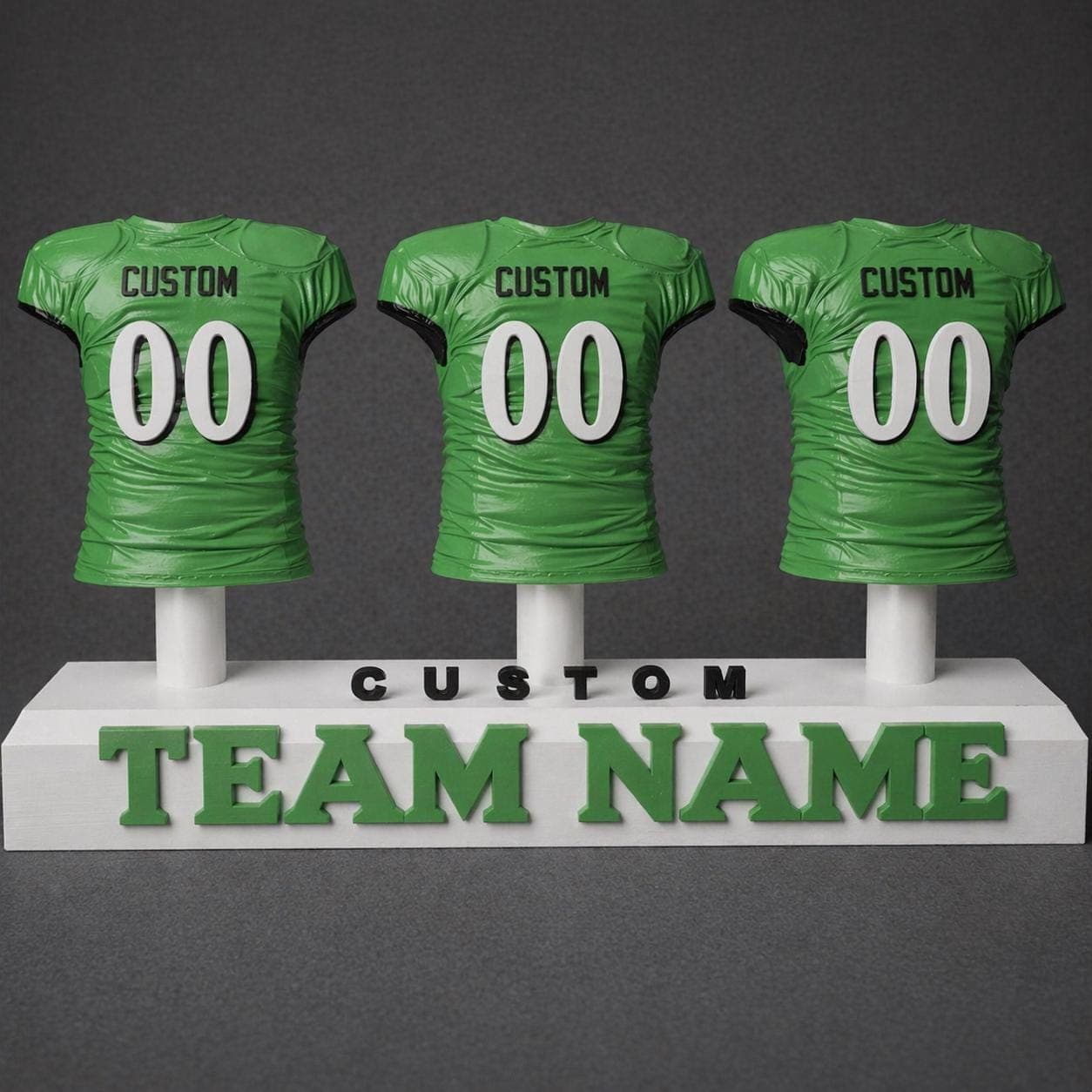 Custom 3D Printed Football Jersey Display | Personalized Team Name Sign | Any Team Colors