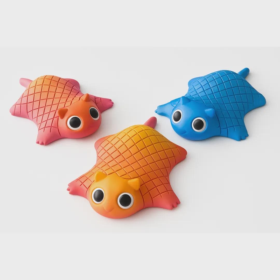 Splat Cat Fidget Toy – 3D Printed Squishy Desk Decor, Kawaii Animal Anxiety Relief