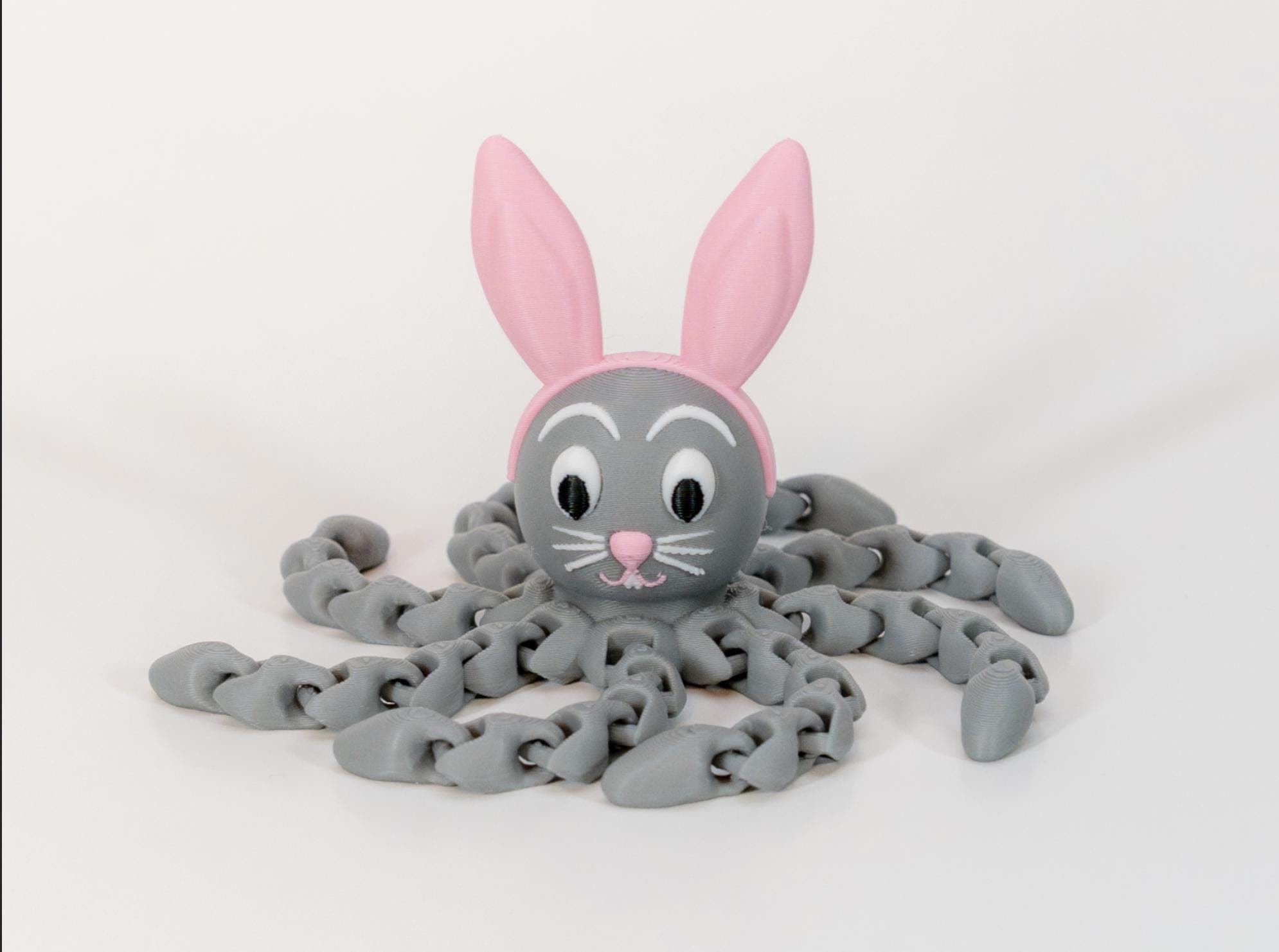 Articulated Bunny Octopus Fidget Toy – 3D Printed Sensory Desk Decor