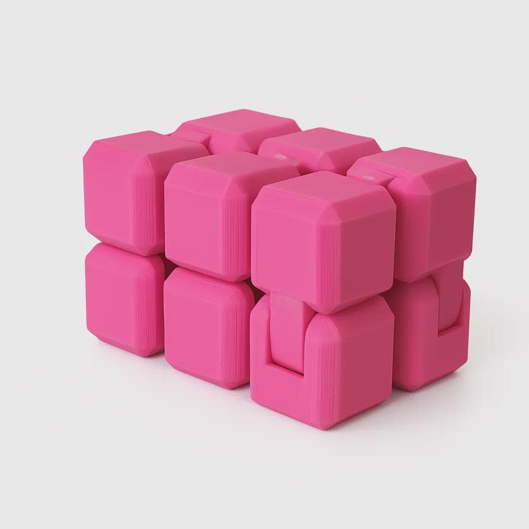 3D Printed Infinity Cube Fidget Toy, Desk Stress Relief ADHD Focus Toy