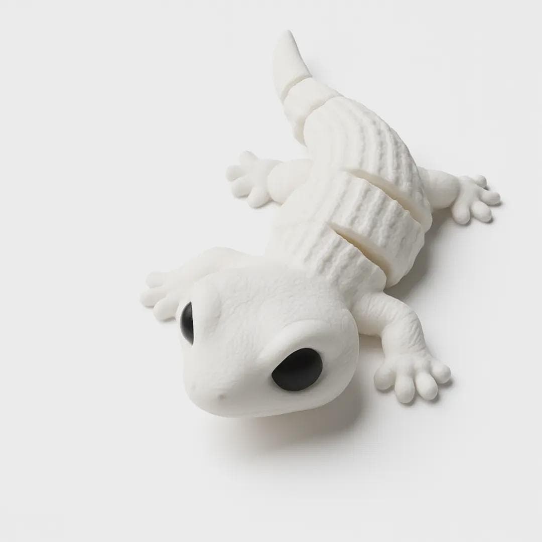 Articulated Gecko Fidget Toy, 3D Printed Lizard Desk Companion, Sensory Reptile Toy