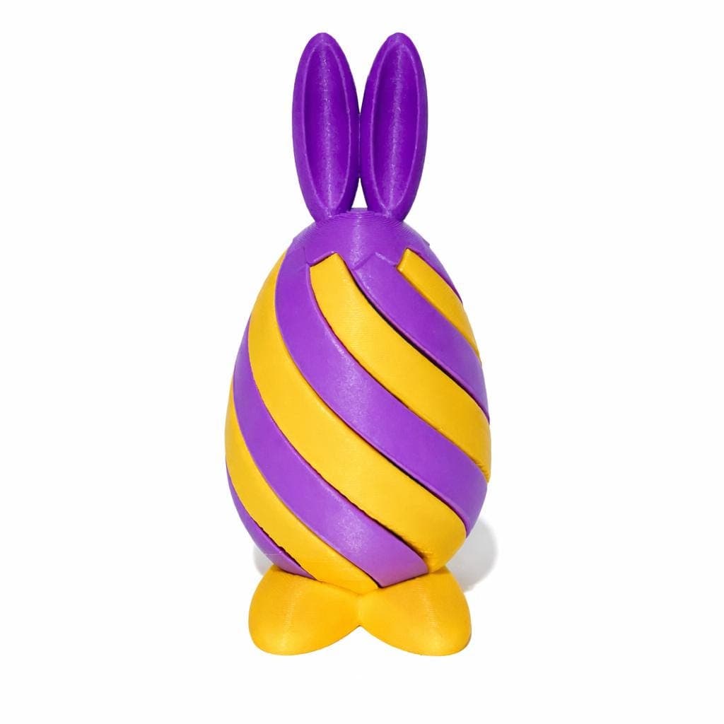 Twistable Easter Bunny Egg Fidget Toy – 3D Printed Spring Decoration