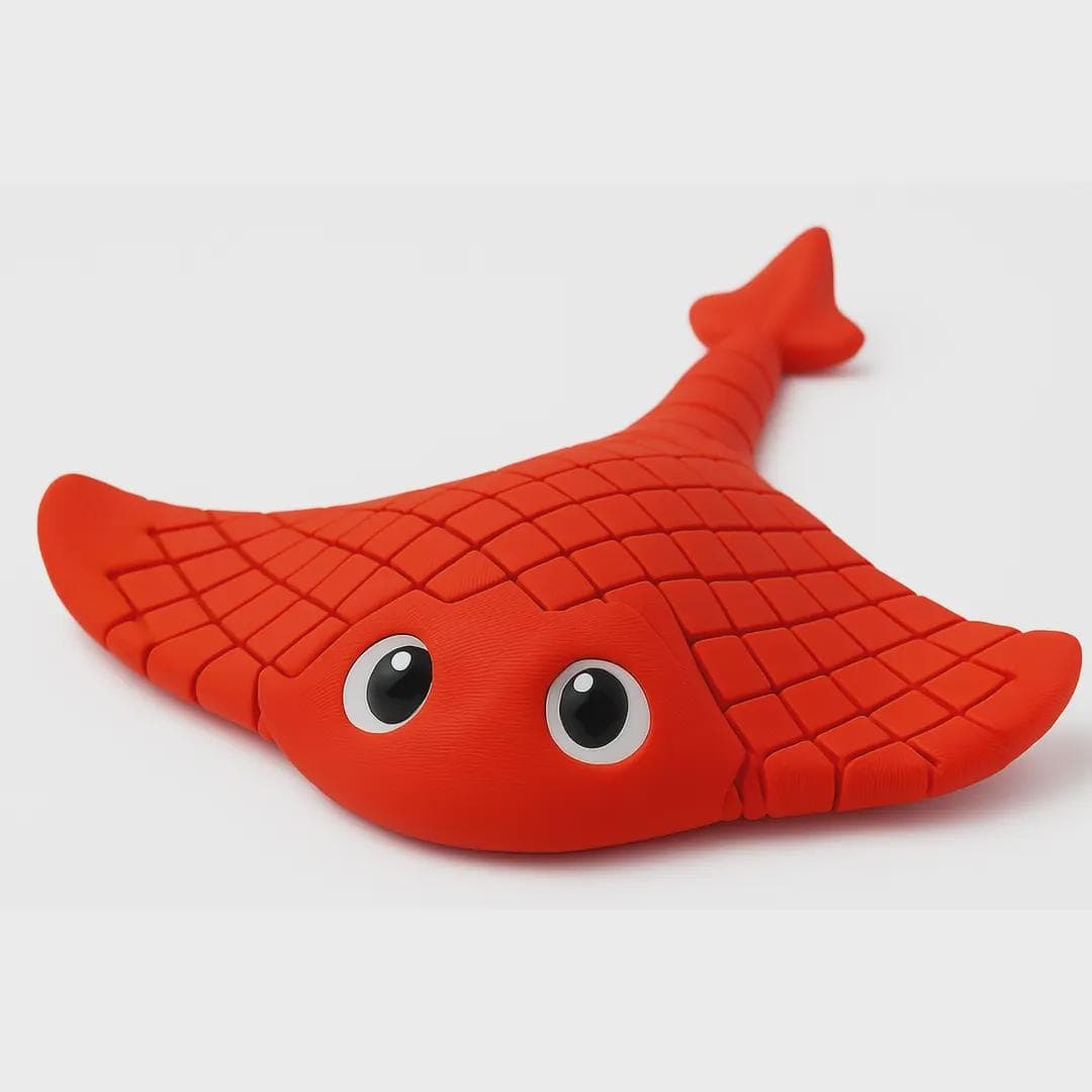 Articulated Manta Ray Fidget Toy, 3D Printed Sea Animal Desk Toy, Sensory Stingray Gift
