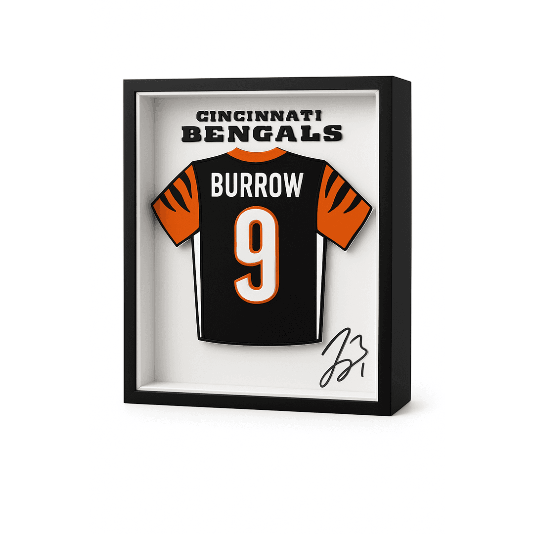 Joe Burrow Jersey Shadow Box.